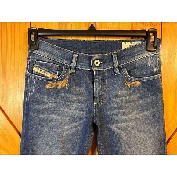 DIESEL Women LIV 0071Y Straight Leg Stretch Jeans Size W25 L30 (4645) - Picture 4 of 9